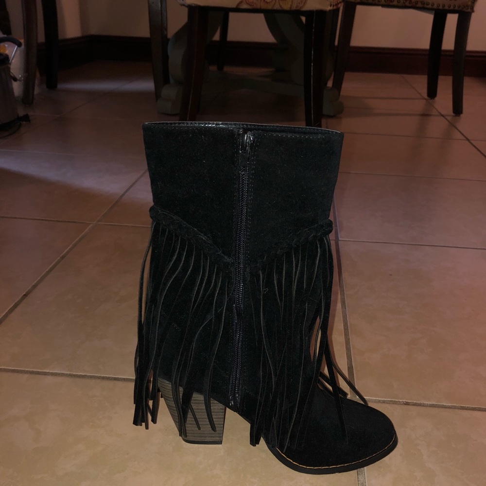 Fringe booties